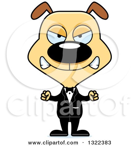 Clipart of a Cartoon Mad Dog Groom - Royalty Free Vector Illustration by Cory Thoman