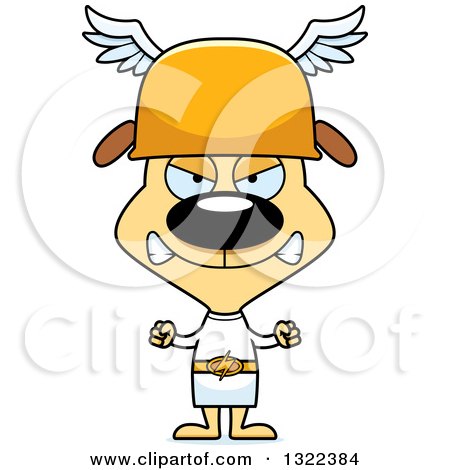 Clipart of a Cartoon Mad Dog Hermes - Royalty Free Vector Illustration by Cory Thoman