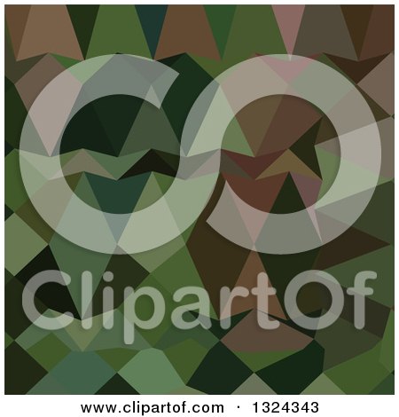 Clipart of a Low Poly Abstract Geometric Background of Castleton Green - Royalty Free Vector Illustration by patrimonio