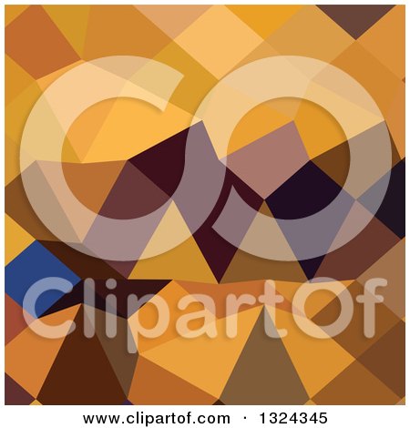 Clipart of a Low Poly Abstract Geometric Background of Deep Lemon Yellow - Royalty Free Vector Illustration by patrimonio