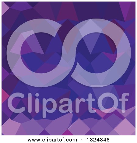 Clipart of a Low Poly Abstract Geometric Background of Eminence Purple - Royalty Free Vector Illustration by patrimonio