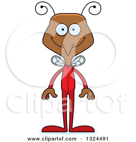Clipart of a Cartoon Happy Mosquito in Pajamas - Royalty Free Vector Illustration by Cory Thoman