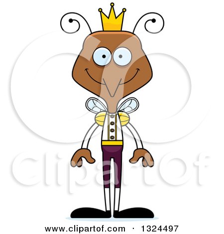 Clipart of a Cartoon Happy Mosquito Prince - Royalty Free Vector Illustration by Cory Thoman