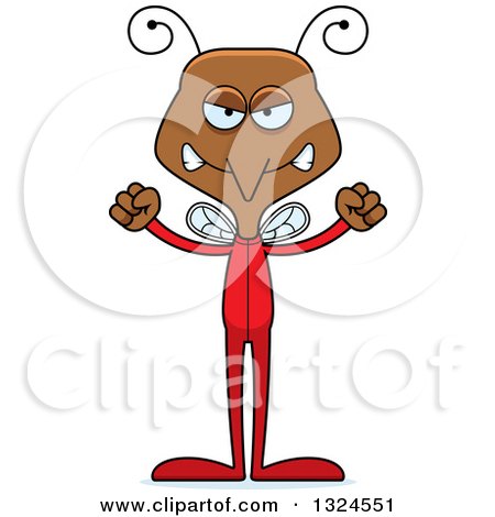 Clipart of a Cartoon Angry Mosquito in Pajamas - Royalty Free Vector Illustration by Cory Thoman