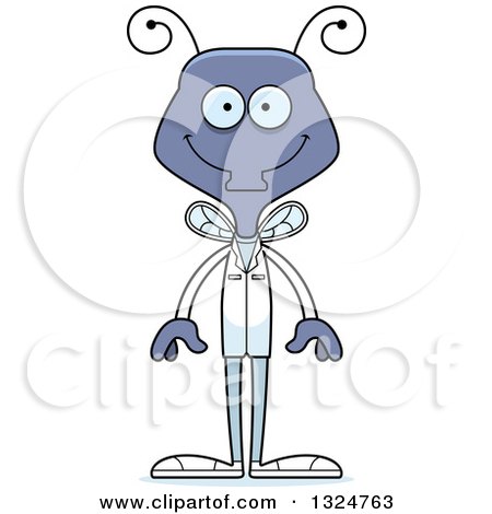 Clipart of a Cartoon Happy Housefly Doctor - Royalty Free Vector Illustration by Cory Thoman