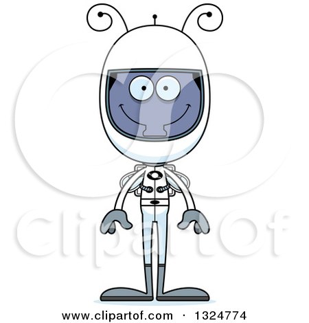Clipart of a Cartoon Happy Housefly Astronaut - Royalty Free Vector Illustration by Cory Thoman