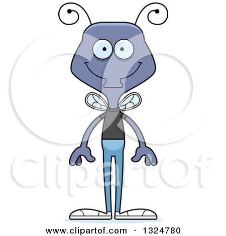Clipart of a Cartoon Happy Casual Housefly - Royalty Free Vector Illustration by Cory Thoman