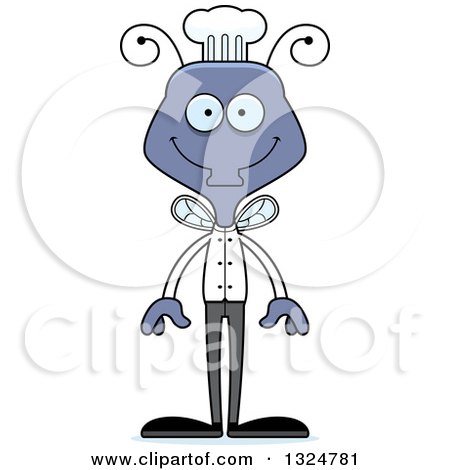 Clipart of a Cartoon Happy Housefly Chef - Royalty Free Vector Illustration by Cory Thoman