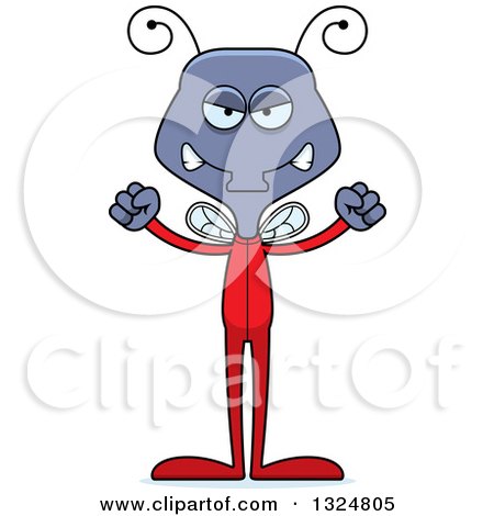Clipart of a Cartoon Mad Housefly in Pjs - Royalty Free Vector Illustration by Cory Thoman
