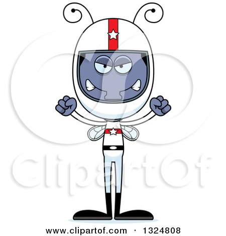Clipart of a Cartoon Mad Housefly Race Car Driver - Royalty Free Vector Illustration by Cory Thoman