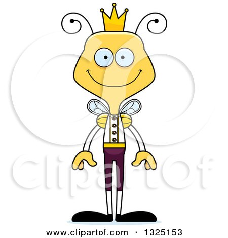 Clipart of a Cartoon Happy Bee Prince - Royalty Free Vector Illustration by Cory Thoman