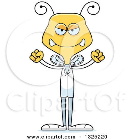 Clipart of a Cartoon Mad Bee Doctor - Royalty Free Vector Illustration by Cory Thoman