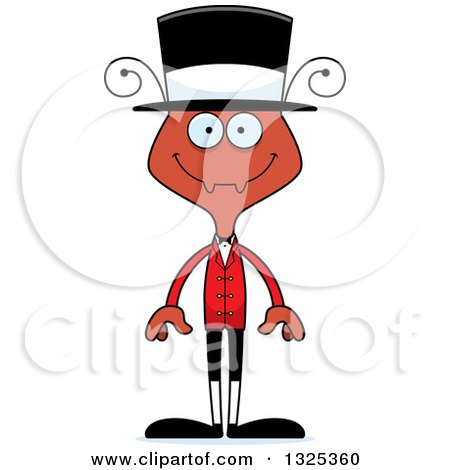 Clipart of a Cartoon Happy Ant Circus Ringmaster - Royalty Free Vector Illustration by Cory Thoman