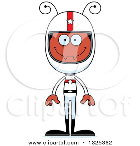 Clipart of a Cartoon Happy Ant Race Car Driver - Royalty Free Vector Illustration by Cory Thoman