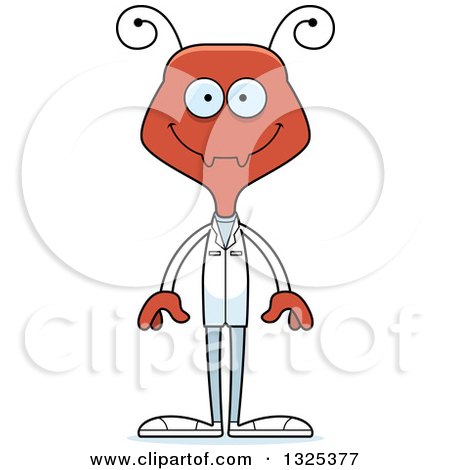 Clipart of a Cartoon Happy Ant Doctor - Royalty Free Vector Illustration by Cory Thoman