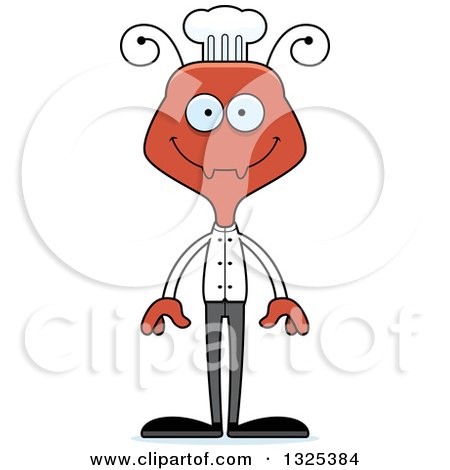 Clipart of a Cartoon Happy Ant Chef - Royalty Free Vector Illustration by Cory Thoman