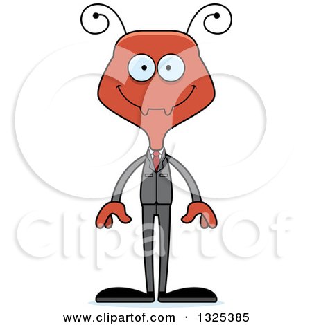 Clipart of a Cartoon Happy Business Ant - Royalty Free Vector Illustration by Cory Thoman