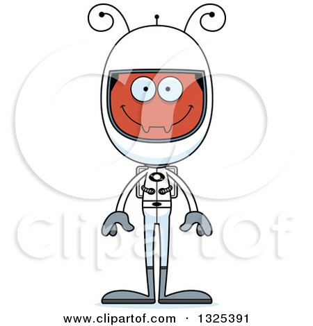 Clipart of a Cartoon Happy Ant Astronaut - Royalty Free Vector Illustration by Cory Thoman