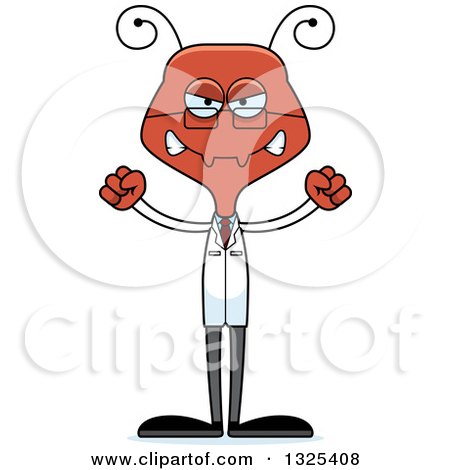 Clipart of a Cartoon Mad Ant Scientist - Royalty Free Vector Illustration by Cory Thoman
