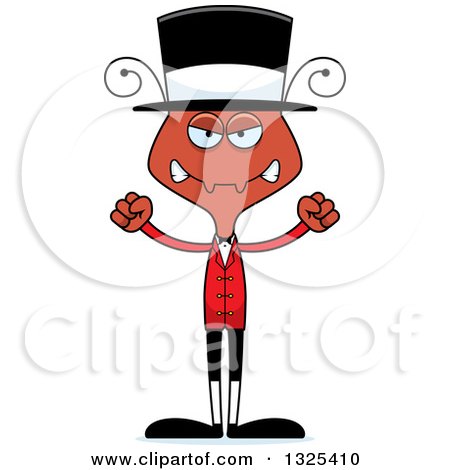 Clipart of a Cartoon Mad Ant Circus Ringmaster - Royalty Free Vector Illustration by Cory Thoman