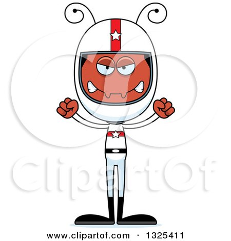 Clipart of a Cartoon Mad Ant Race Car Driver - Royalty Free Vector Illustration by Cory Thoman