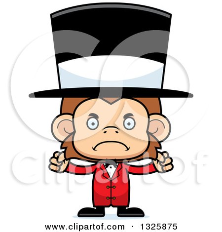 Clipart of a Cartoon Mad Monkey Circus Ringmaster - Royalty Free Vector Illustration by Cory Thoman