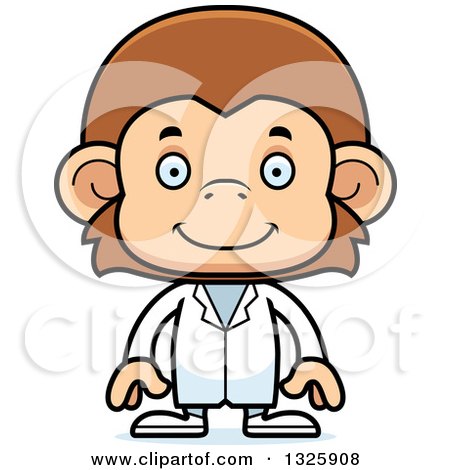 Clipart of a Cartoon Happy Monkey Doctor - Royalty Free Vector Illustration by Cory Thoman