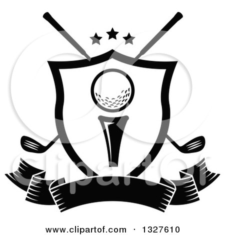 golf club clipart black and white