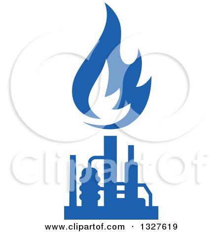 Clipart of a Blue Natural Gas and Flame Design 11 - Royalty Free Vector Illustration by Vector Tradition SM
