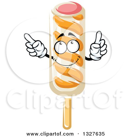 Clipart of a Cartoon Ice Cream Stick Popsicle Character - Royalty Free Vector Illustration by Vector Tradition SM