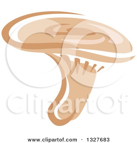 Clipart of a Cartoon Saffron Milk Cap or Red Pine Mushroom - Royalty Free Vector Illustration by Vector Tradition SM