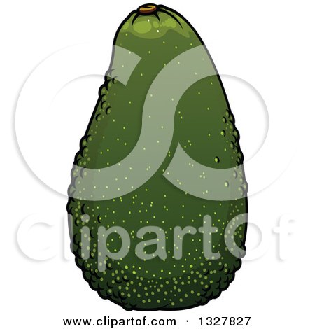 Clipart of a Cartoon Avocado - Royalty Free Vector Illustration by Vector Tradition SM
