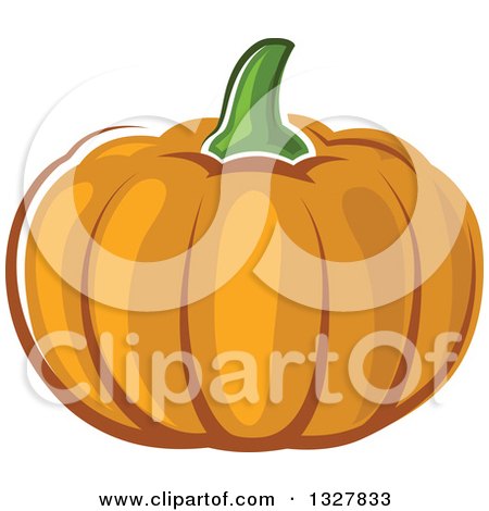 Clipart of a Cartoon Pumpkin - Royalty Free Vector Illustration by Vector Tradition SM