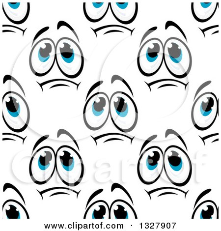 Clipart of a Seamless Background Pattern of Sad Faces - Royalty Free Vector Illustration by Vector Tradition SM