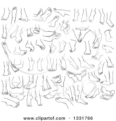 cartoon feet drawing