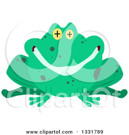 Clipart of a Grinning Frog - Royalty Free Vector Illustration by Liron Peer
