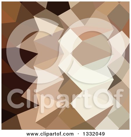 Clipart of a Low Poly Abstract Geometric Background of Burlywood Brown - Royalty Free Vector Illustration by patrimonio