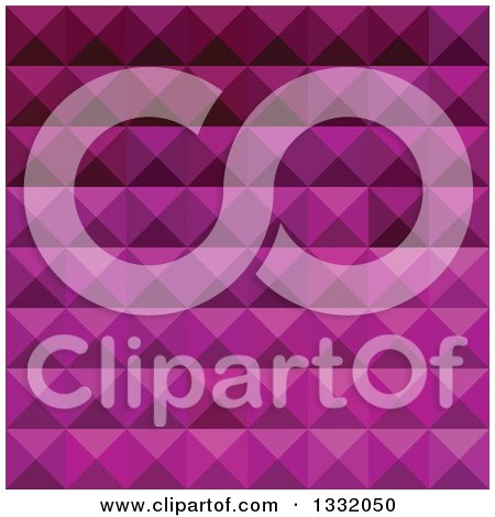 Clipart of a Geometric Background of 3d Pyramids in Byzantine Purple - Royalty Free Vector Illustration by patrimonio