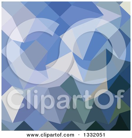 Clipart of a Low Poly Abstract Geometric Background of Carolina Blue - Royalty Free Vector Illustration by patrimonio