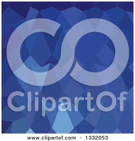 Clipart of a Low Poly Abstract Geometric Background of Catalina Blue - Royalty Free Vector Illustration by patrimonio