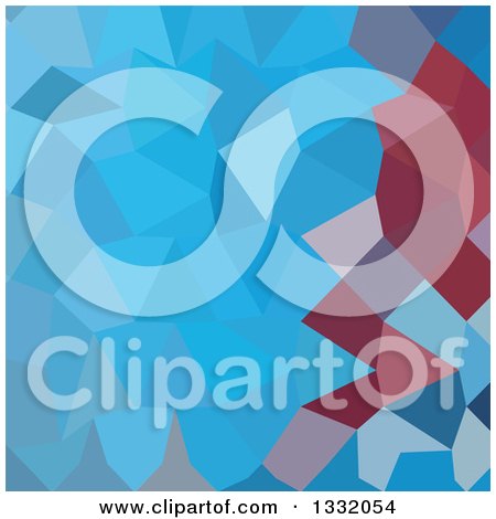 Clipart of a Low Poly Abstract Geometric Background of Cerulean Frost Blue - Royalty Free Vector Illustration by patrimonio