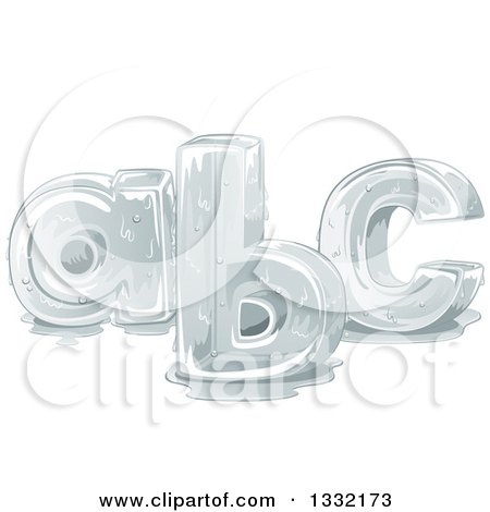 Clipart of Melting Lower Case ABC Alphabet Letters - Royalty Free Vector Illustration by BNP Design Studio