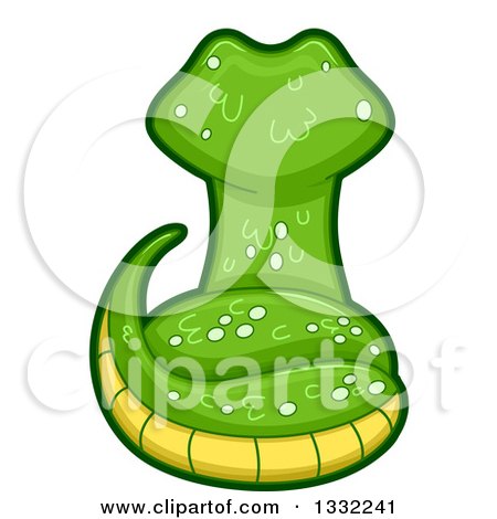 Clipart of a Rear View of a Snake - Royalty Free Vector Illustration by BNP Design Studio