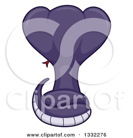 Clipart of a Rear View of a Cobra Snake - Royalty Free Vector Illustration by BNP Design Studio