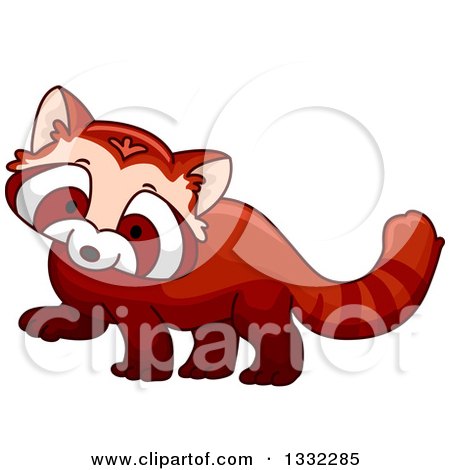 Clipart of a Cute Red Panda - Royalty Free Vector Illustration by BNP Design Studio