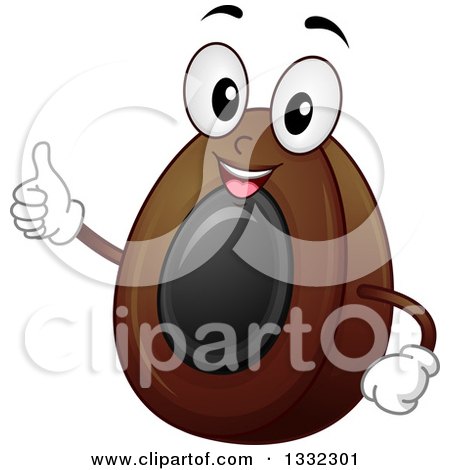 Clipart of a Cartoon Century Egg Character Giving a Thumb up - Royalty Free Vector Illustration by BNP Design Studio