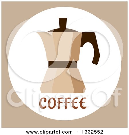 Clipart of a Flat Design Coffee Percolator - Royalty Free Vector Illustration by Vector Tradition SM