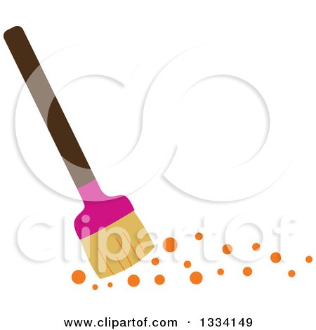 Clipart of a Magical Witch Broom - Royalty Free Vector Illustration by Cherie Reve