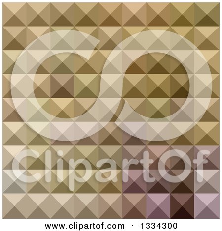 Clipart of a Geometric Background of 3d Pyramids in Burlywood Brown - Royalty Free Vector Illustration by patrimonio