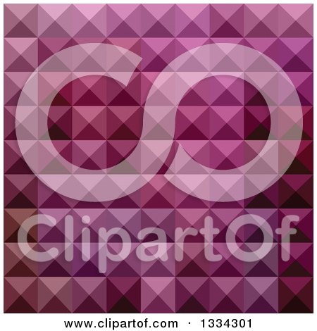Clipart of a Geometric Background of 3d Pyramids in Byzantium Purple - Royalty Free Vector Illustration by patrimonio